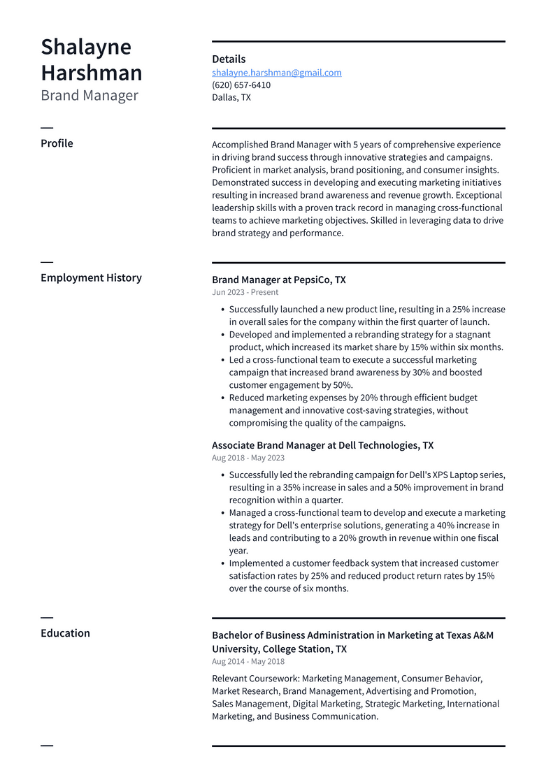 Adobe Brand Manager Resume Examples - Adobe Brand Manager Resume Example Lno2k 768w 