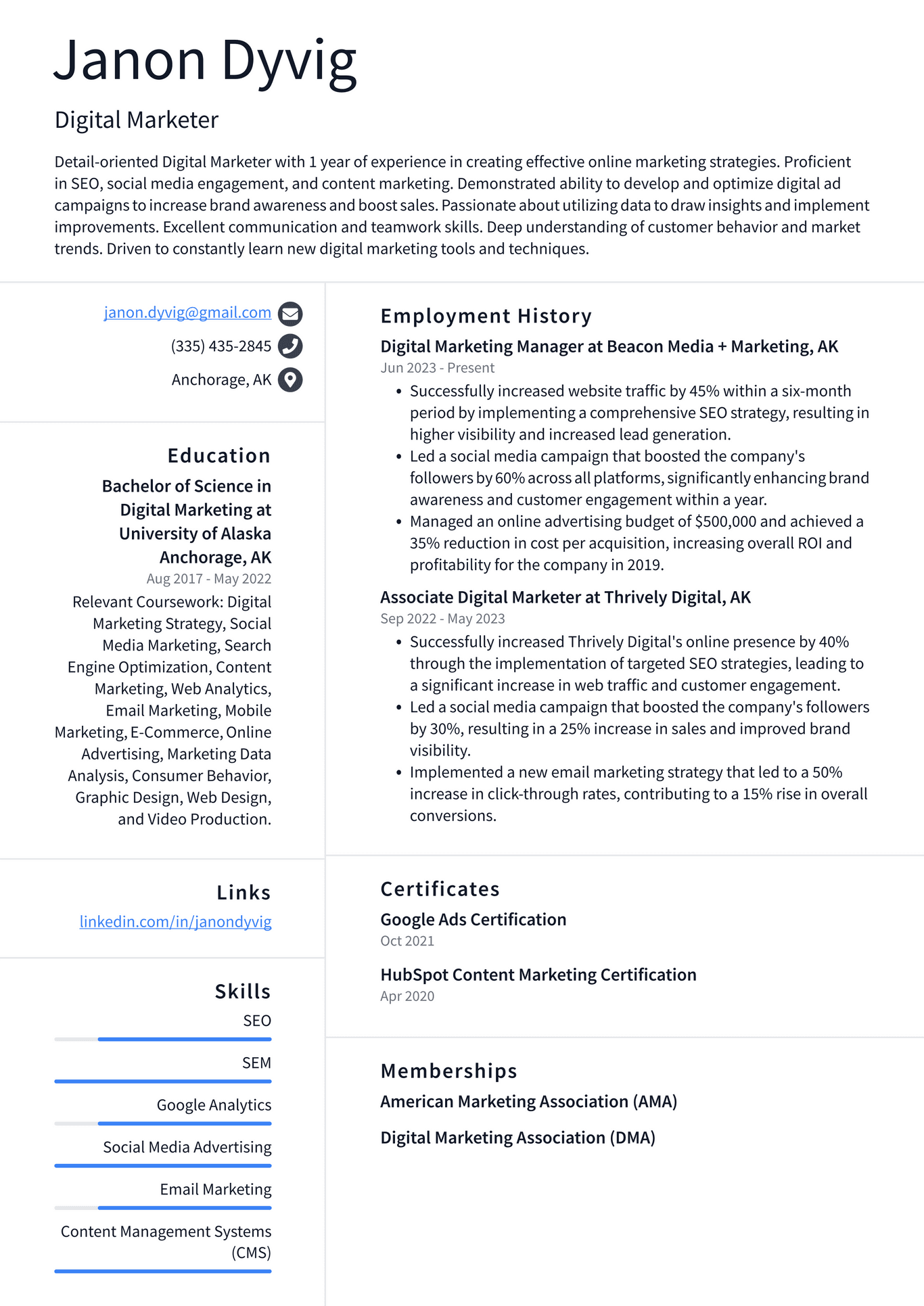 Adobe Digital Marketer Resume Examples - Adobe Digital Marketer Resume Example NlHoB 1366w