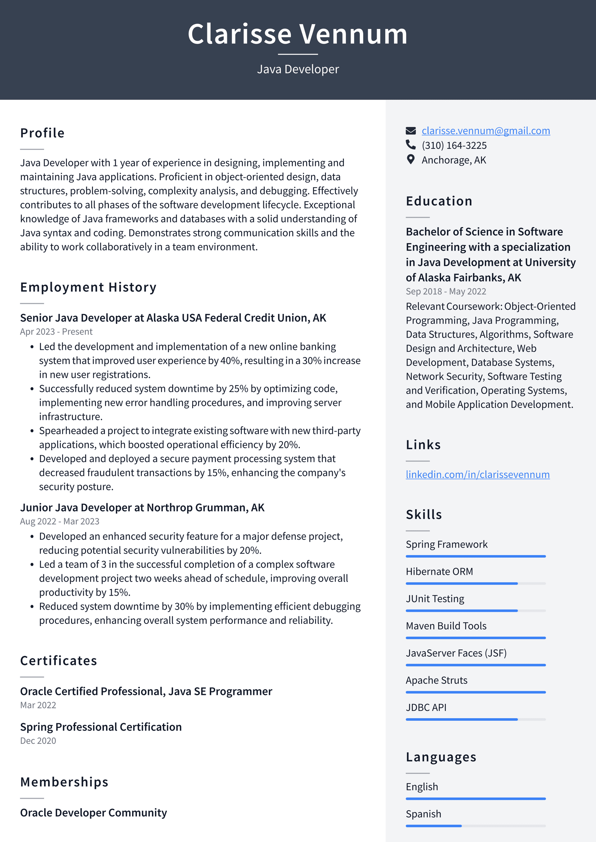 Adobe Java Developer Resume Examples | ResumeCat