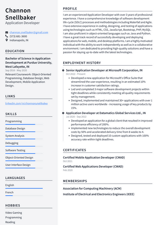 Amazon Application Developer Resume Examples | ResumeCat