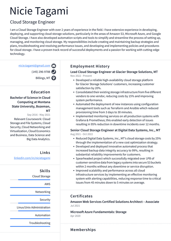 Amazon Cloud Storage Engineer Resume - Amazon Cloud Storage Engineer Resume Example 6SMVd 724w 