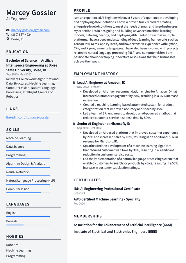 writing resume with ai