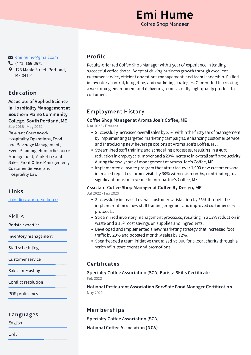 top-16-coffee-shop-manager-resume-objective-examples