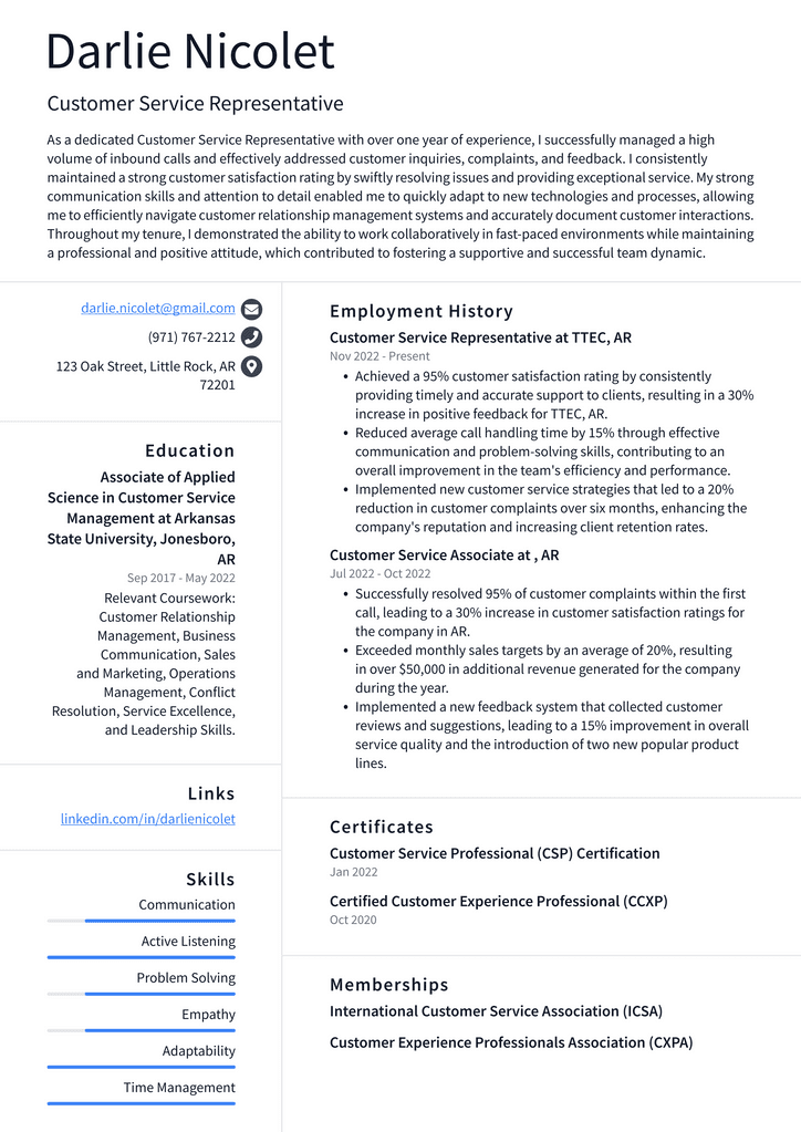 Costco Customer Service Representative Resume Examples