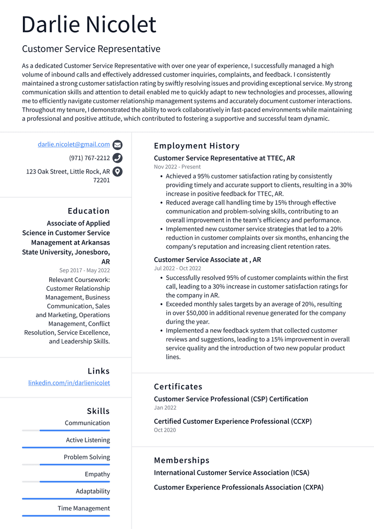 Costco Customer Service Representative Resume Examples