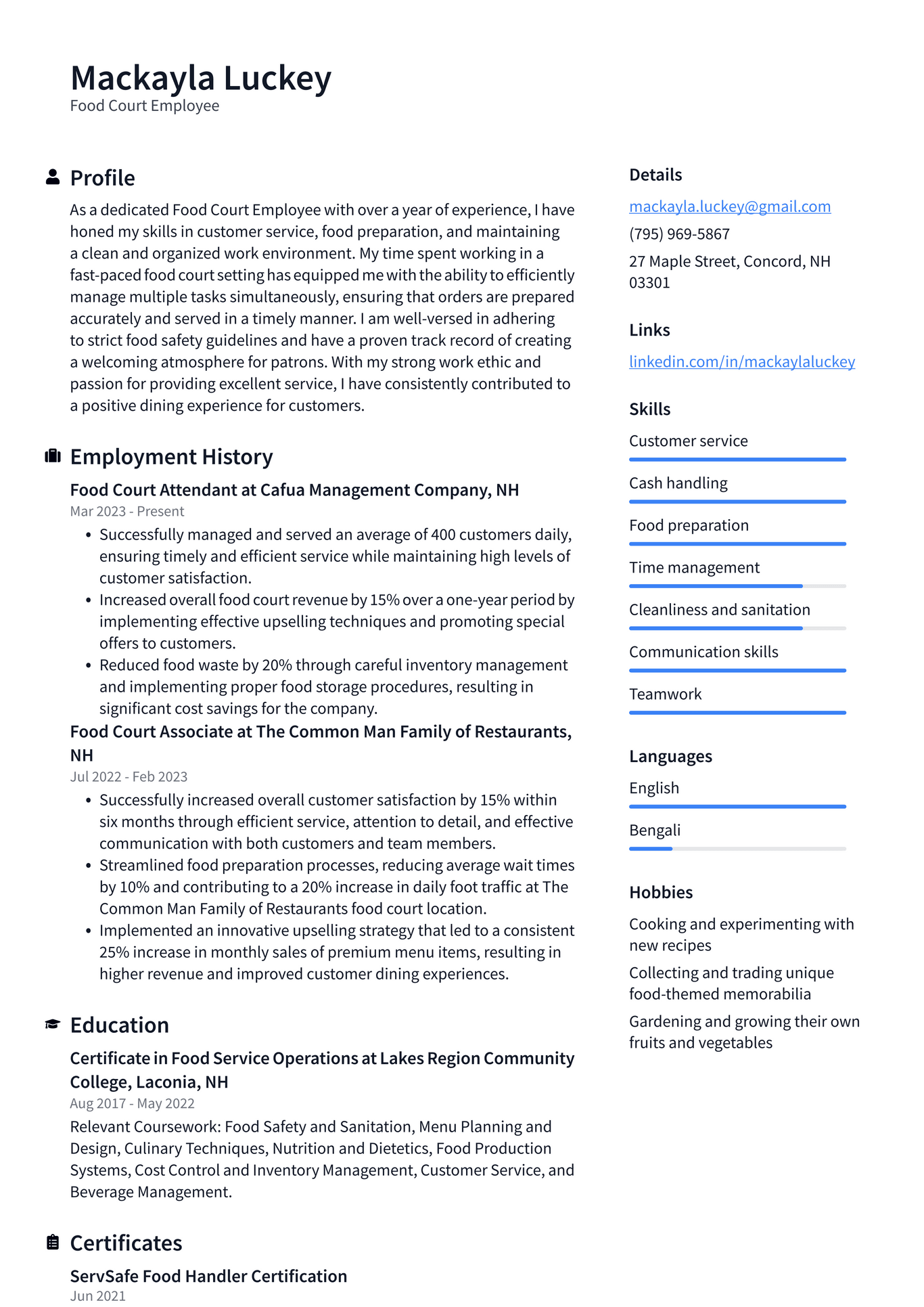 Costco Food Court Employee Resume - Costco Food Court Employee Resume Example KFBpr 1366w 