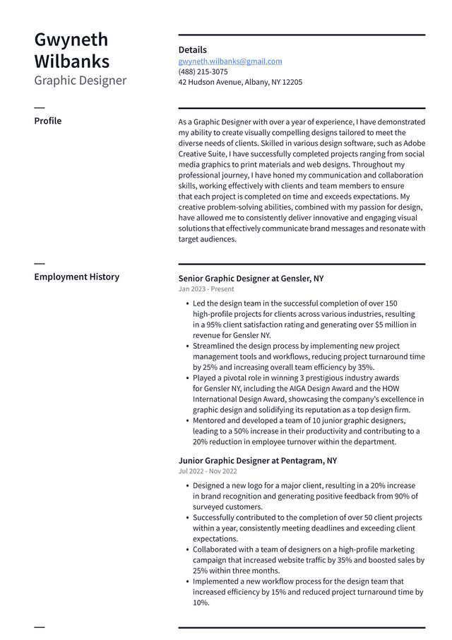 Costco Graphic Designer Resume Example