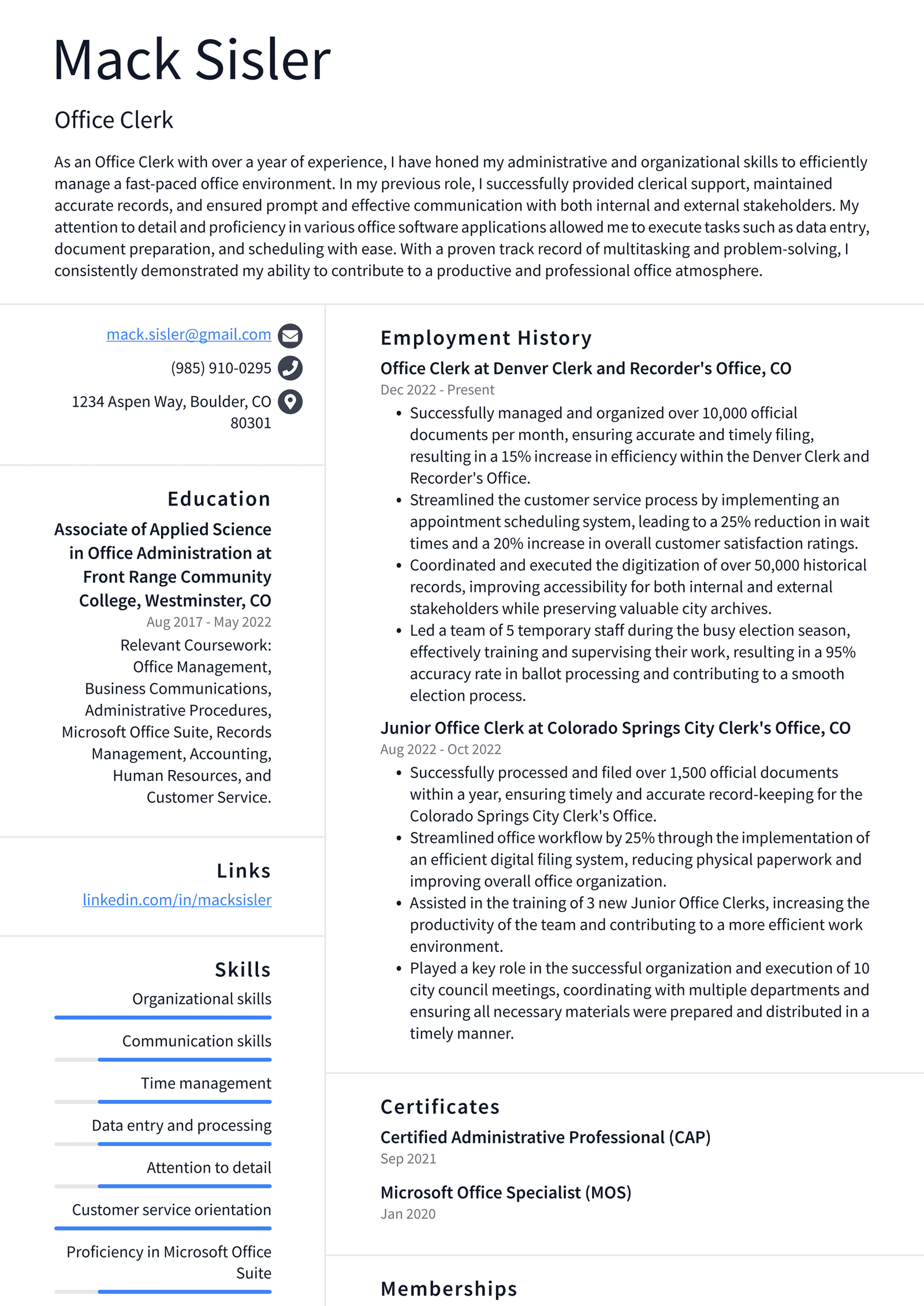 Costco Office Clerk Resume Examples - Costco Office Clerk Resume Example SVDPL 1600w