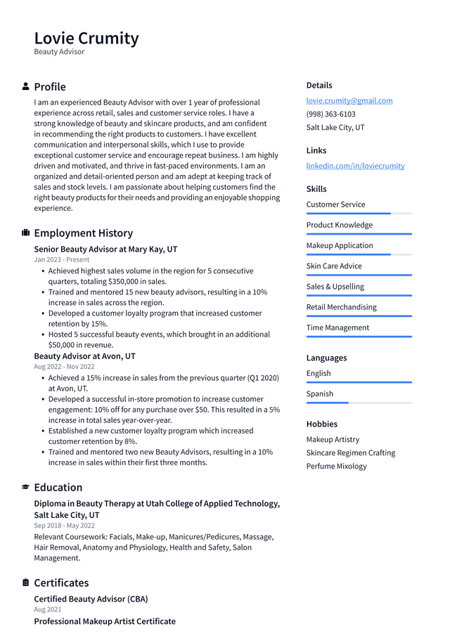 cvs-beauty-advisor-resume-examples-resumecat