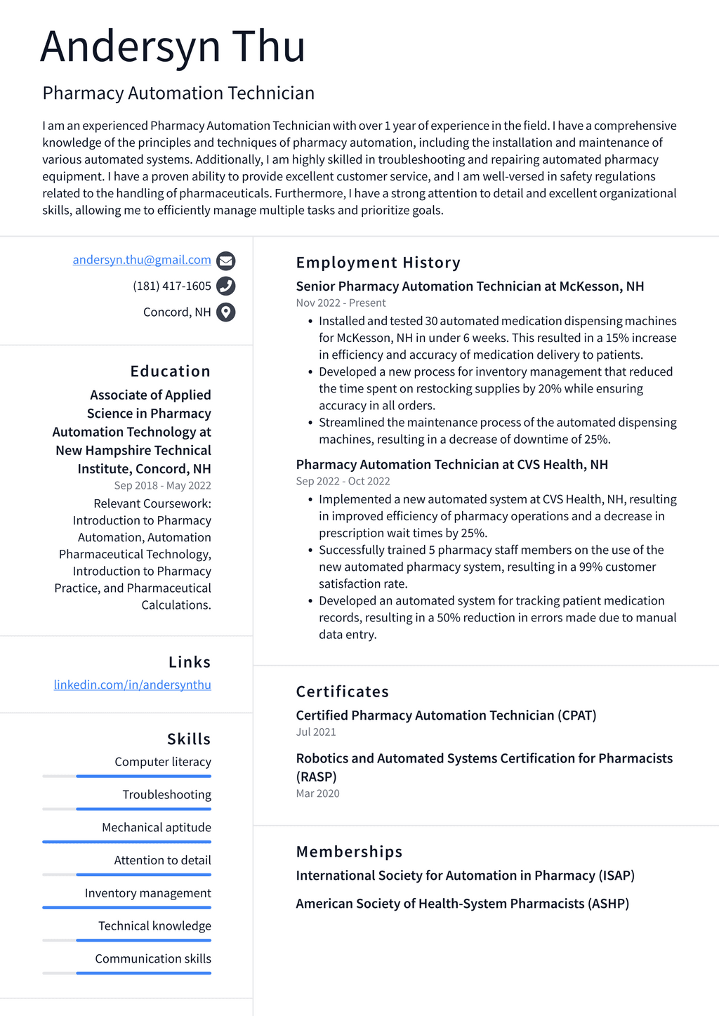 CVS Pharmacy Automation Technician - Cvs Pharmacy Automation Technician Resume Example R69vZ 1024w