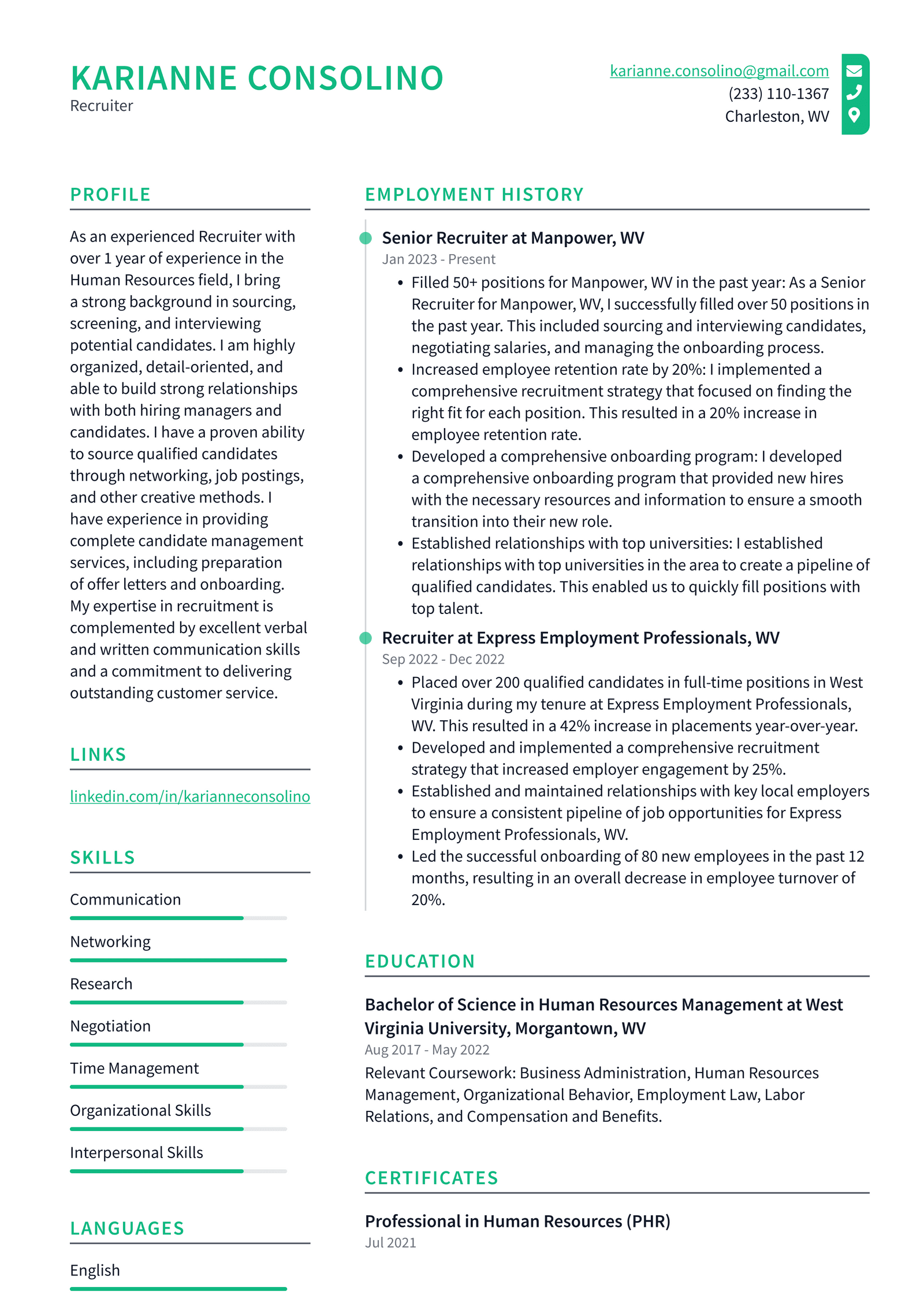 CVS Recruiter Resume Examples - Cvs Recruiter Resume Example HFoCr 1600w