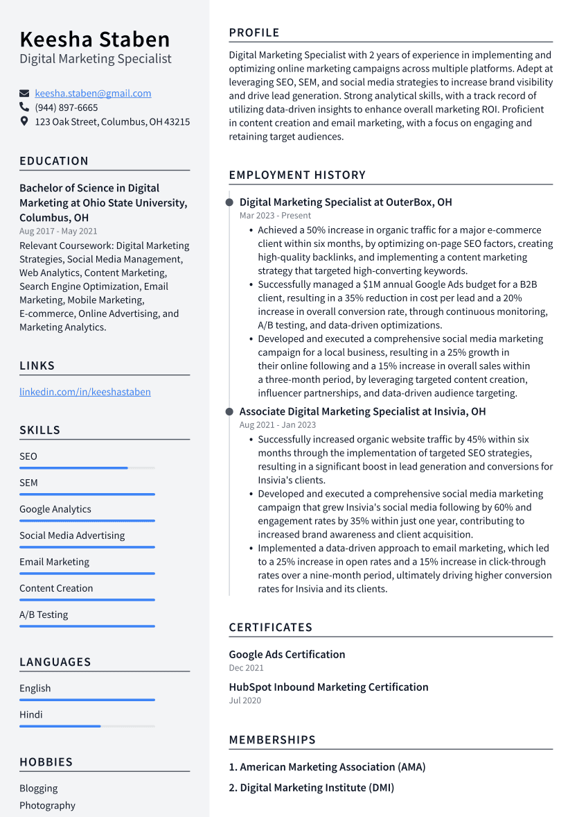 Digital Marketing Specialist Cover Letter Examples And Templates