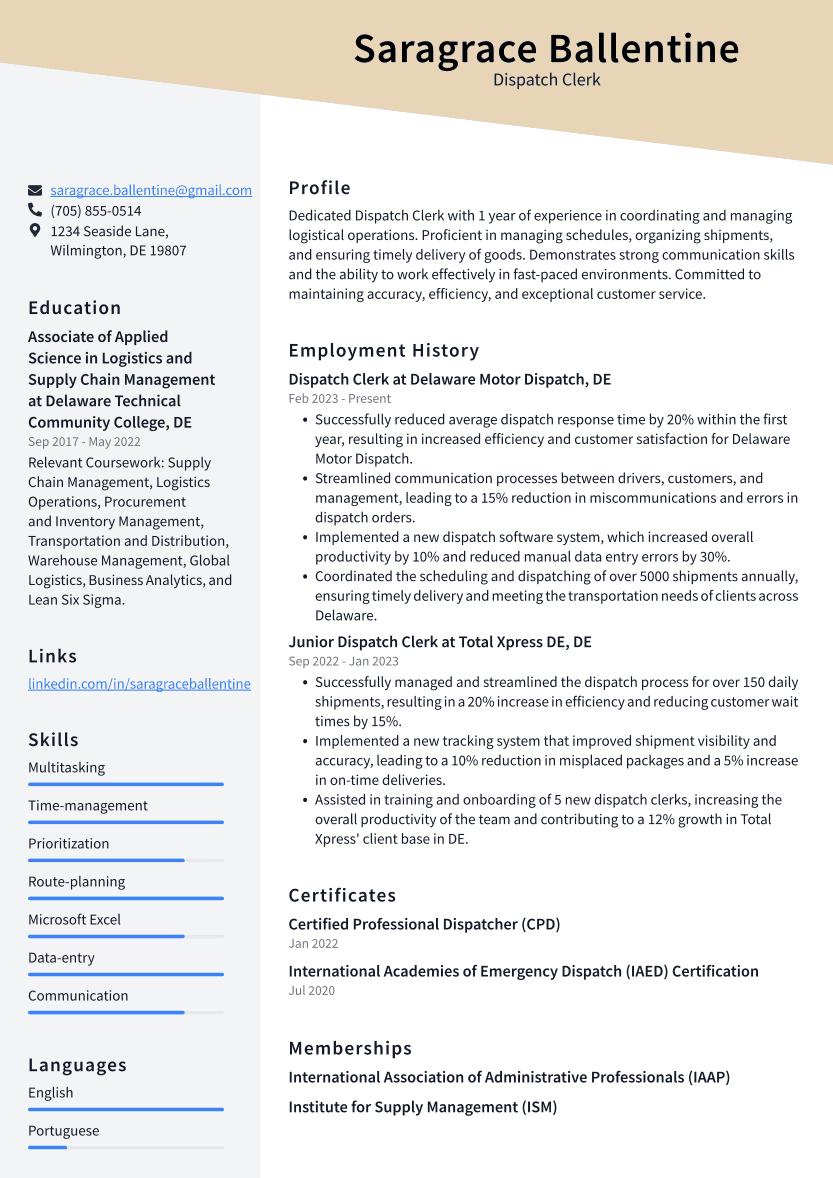 Top 12 Dispatch Clerk Skills To Put On Your Resume