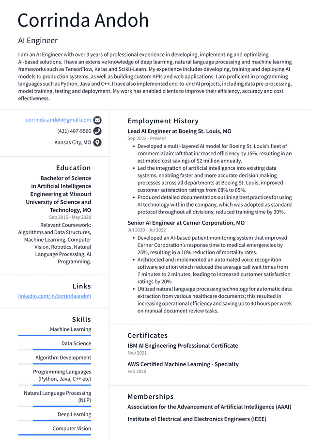 summary for resume ai