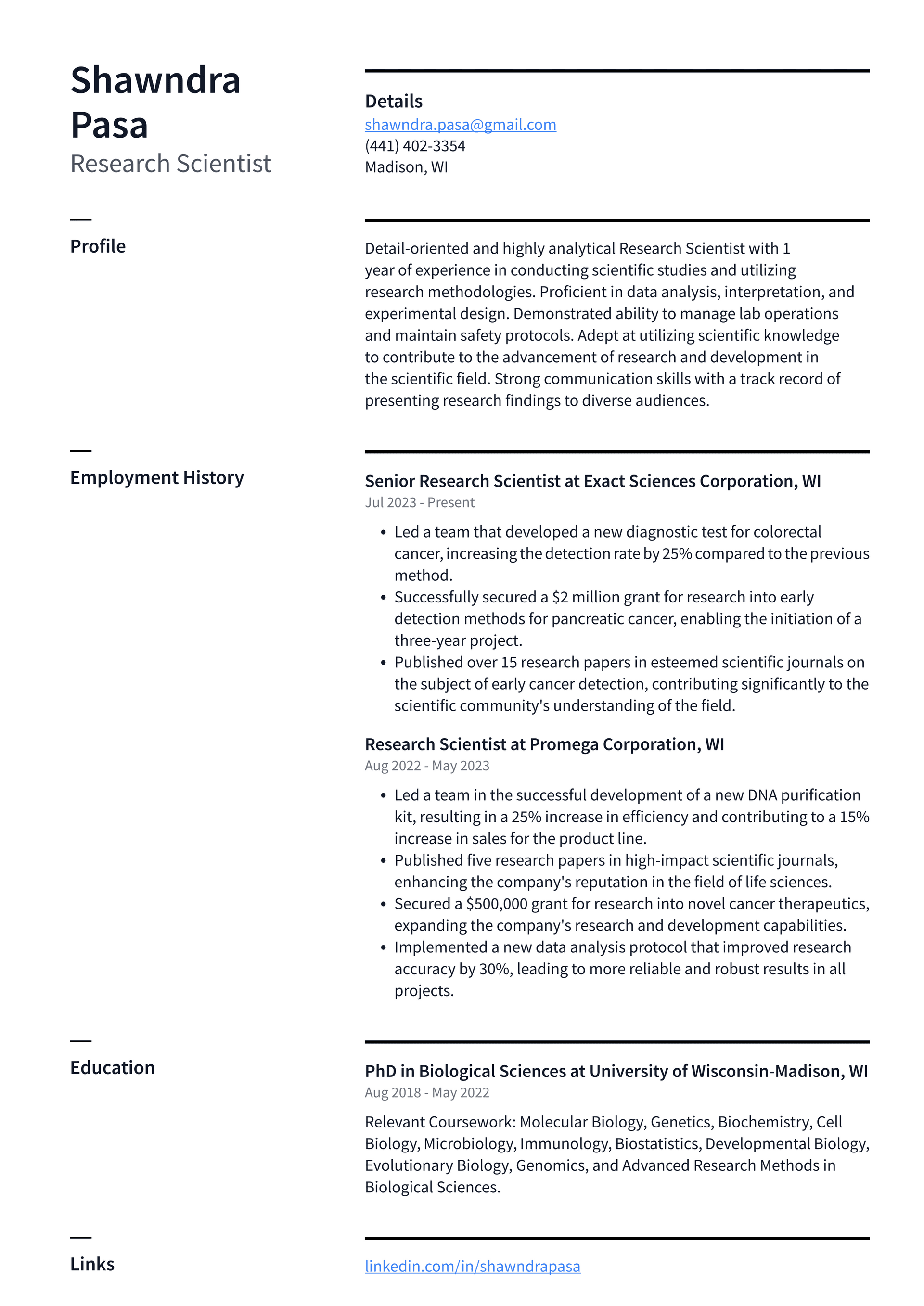 IBM Research Scientist Resume Examples | ResumeCat
