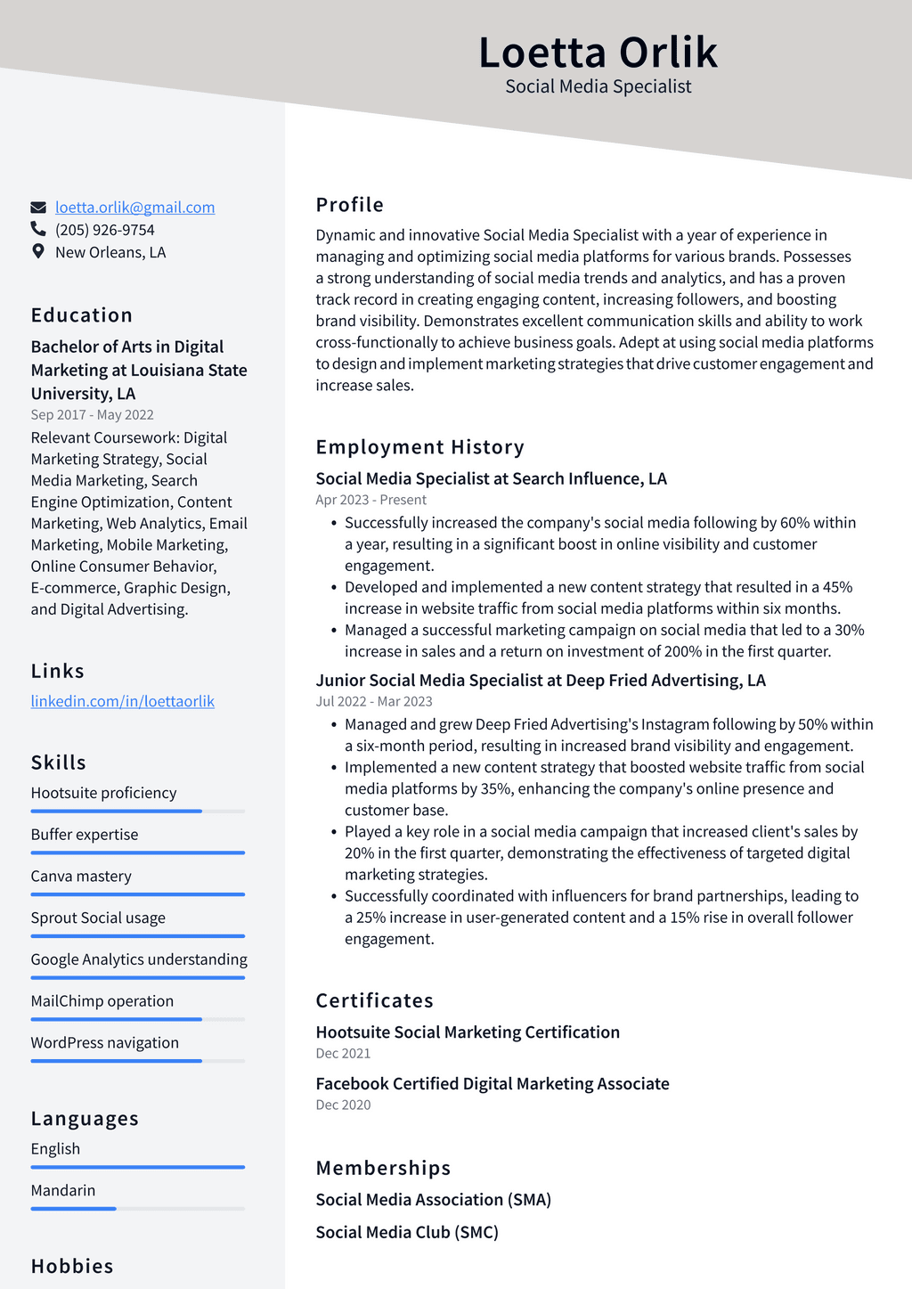 IBM Social Media Specialist Resume Examples | ResumeCat