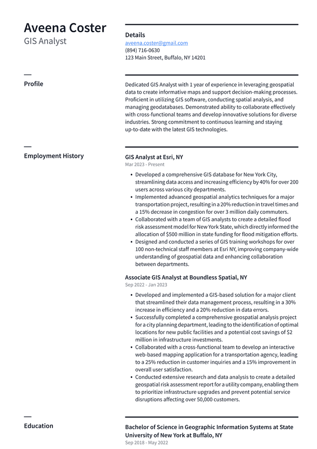 Lyft GIS Analyst Resume Examples ResumeCat   Lyft Gis Analyst Resume Example Gge7D 640w 