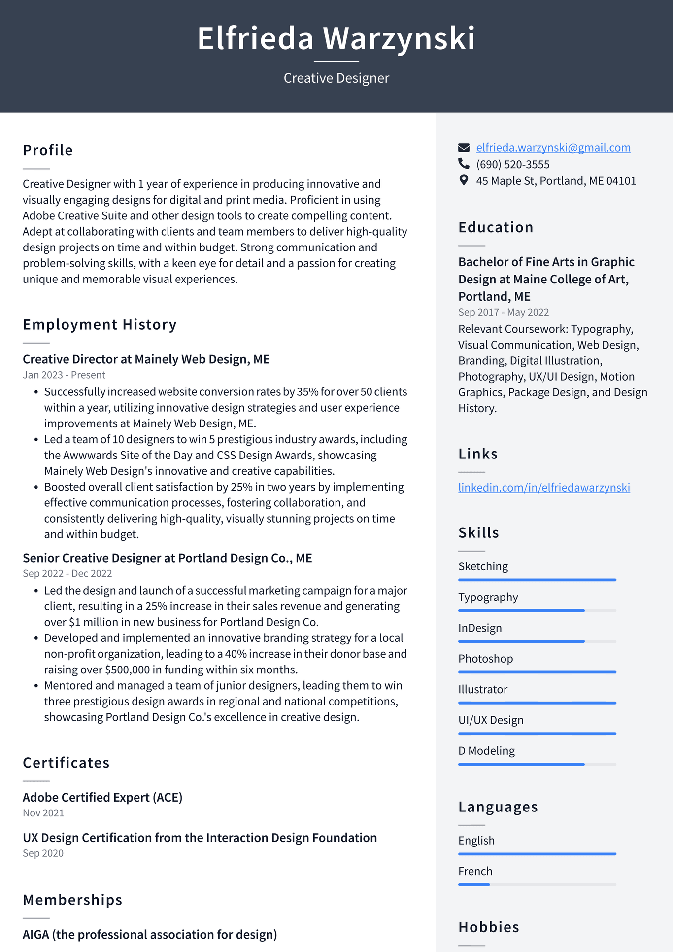 Creative Cv Pinterest Examples Pinterest Creative Designer Resume Examples | ResumeCat