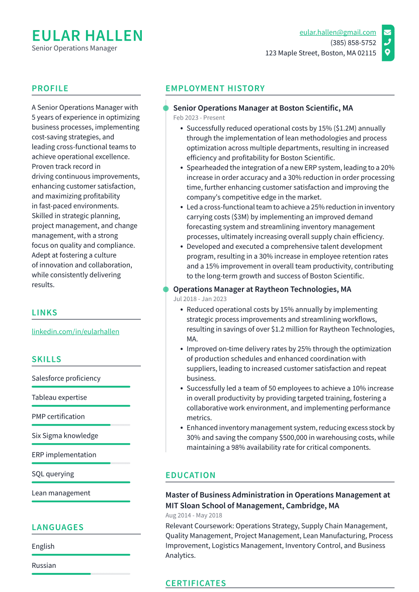 operations manager interview case study