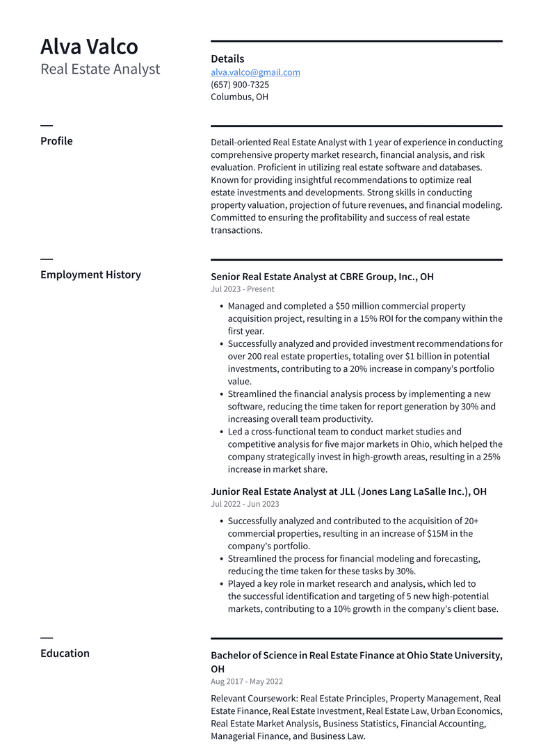 Starbucks Real Estate Analyst Resume Examples ResumeCat