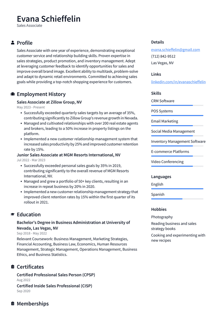 Starbucks Sales Associate Resume Examples ResumeCat starbucks-sales-associate-resume-examples-resumecat