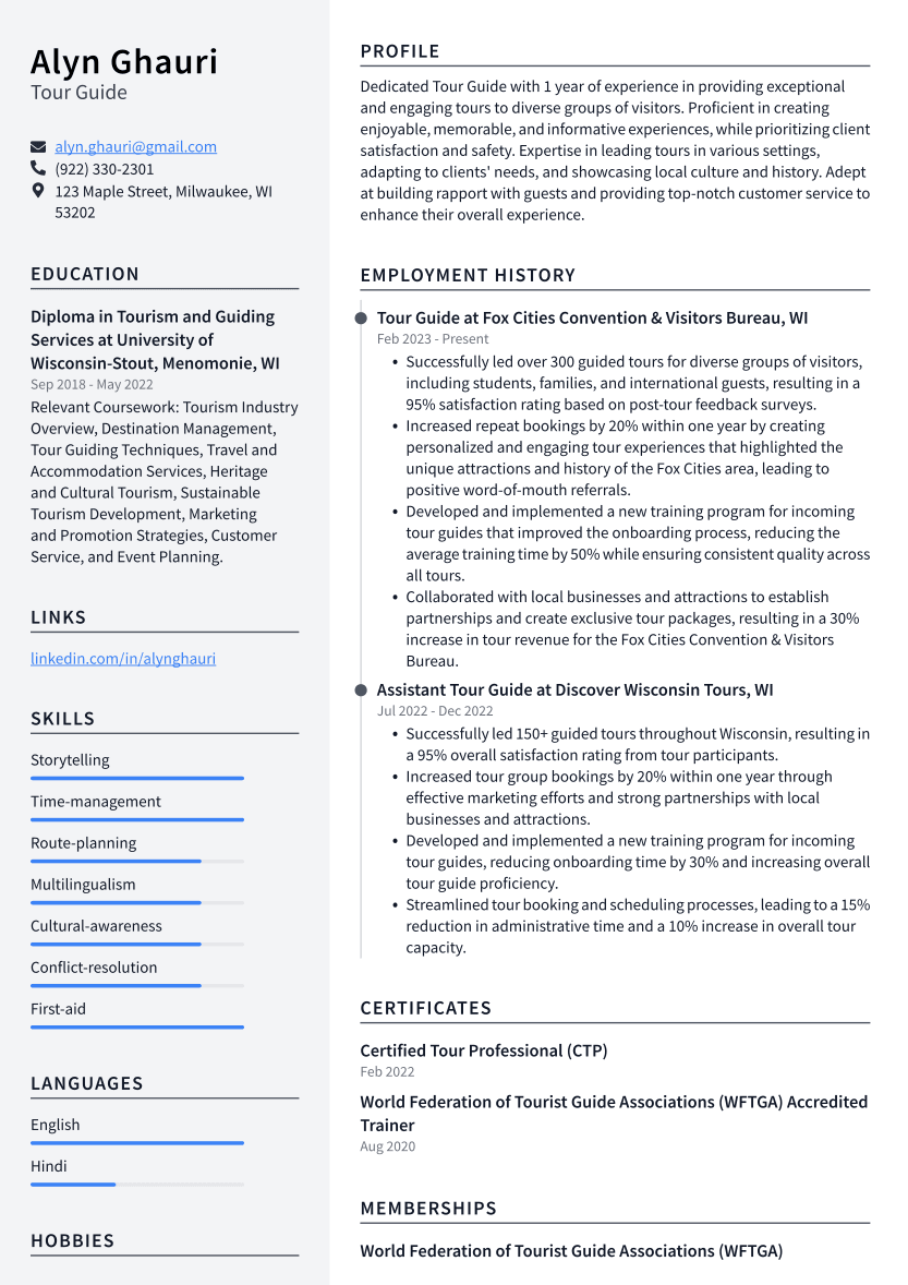 Top 12 Tour Guide Skills To Put On Your Resume ResumeCat