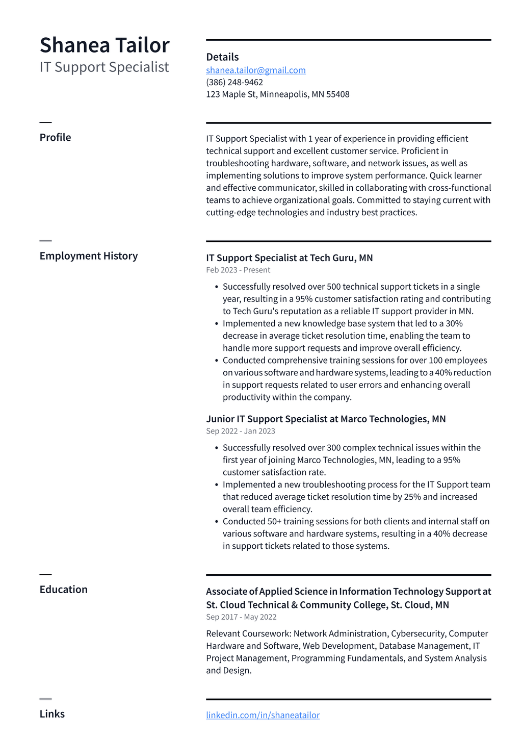 Uber IT Support Specialist Resume Examples ResumeCat