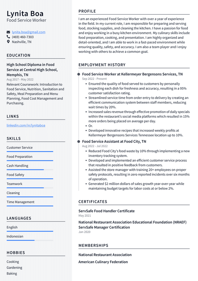 Walmart Food Service Worker Resume Example Fa0XR 640w 