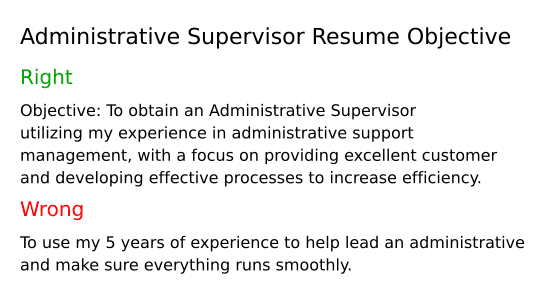 Top 16 Administrative Supervisor - Administrative Supervisor Resume Objective S17D6 