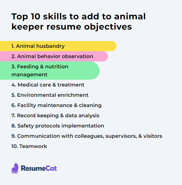 Top 18 Animal Keeper Resume Objective - Animal Keeper Skills Ia03W