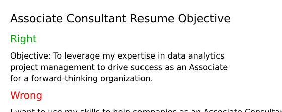 Top 17 Associate Consultant Resume Objective Examples   Associate Consultant Resume Objective J2SP3 