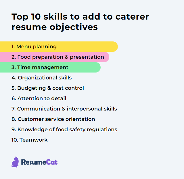 Top 17 Caterer Resume Objective - Caterer Skills MeGqE