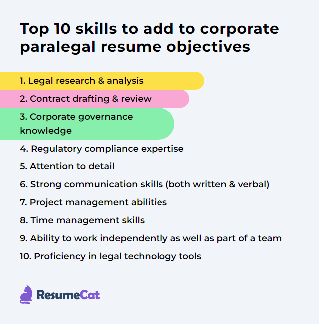 Top 17 Corporate Paralegal Resume - Corporate Paralegal Skills LYBkJ
