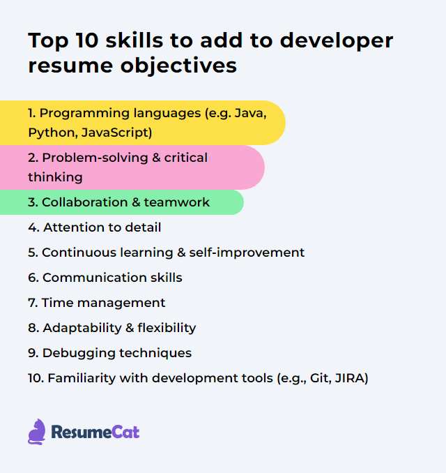 Top 16 Developer Resume Objective Examples | ResumeCat