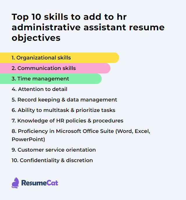 Top 16 HR Administrative Assistant Resume Objective Examples