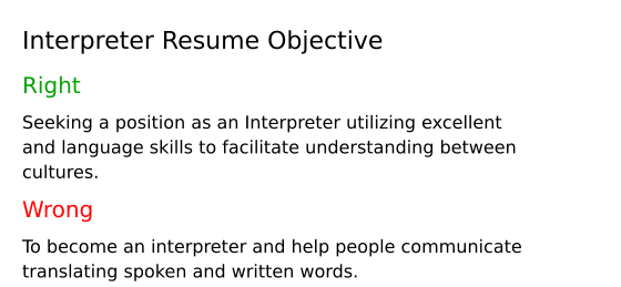 Top 17 Interpreter Resume Objective Examples | ResumeCat