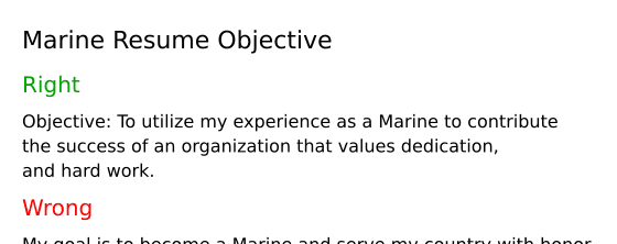 Top 18 Marine Resume Objective - Marine Resume Objective OwXeI 