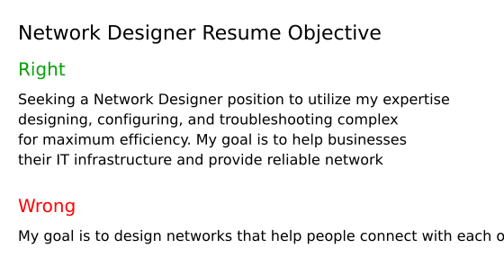 Top 16 Network Designer Resume Objective Examples