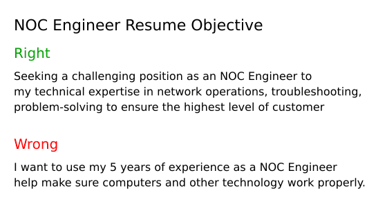 Top 18 NOC Engineer Resume Objective Examples | ResumeCat