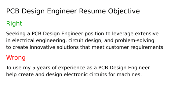 Top 18 PCB Design Engineer Resume Objective Examples