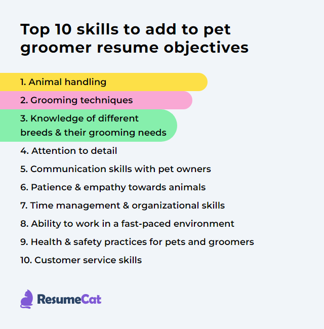 Top 16 Pet Groomer Resume Objective Examples ResumeCat