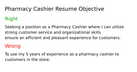 Top 16 Pharmacy Cashier Resume Objective Examples