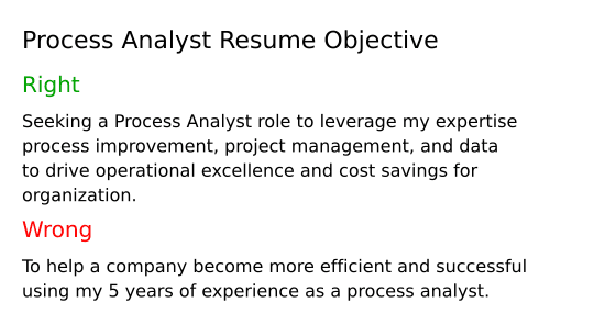 Top 16 Process Analyst Resume Objective Examples | ResumeCat