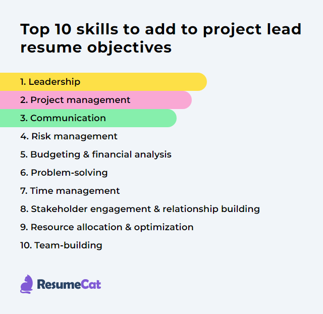 Top 18 Project Lead Resume Objective Examples | ResumeCat