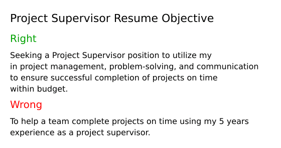 Top 18 Project Supervisor Resume - Project Supervisor Resume Objective 7FyNR 