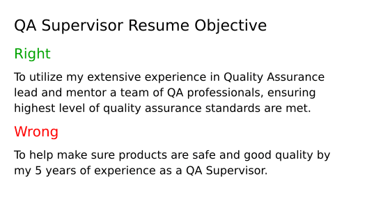 Top 18 QA Supervisor Resume Objective - Qa Supervisor Resume Objective 80mw4 
