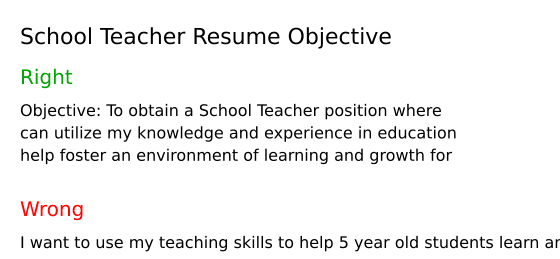 Top 18 School Teacher Resume Objective - School Teacher Resume Objective K7SQO 