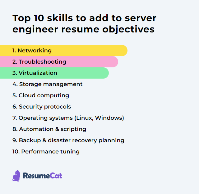 Top 18 Server Engineer Resume Objective Examples ResumeCat