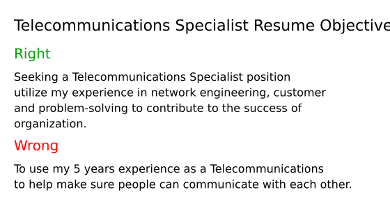 Top 16 Telecommunications Specialist - Telecommunications Specialist Resume Objective Jp6Ak 