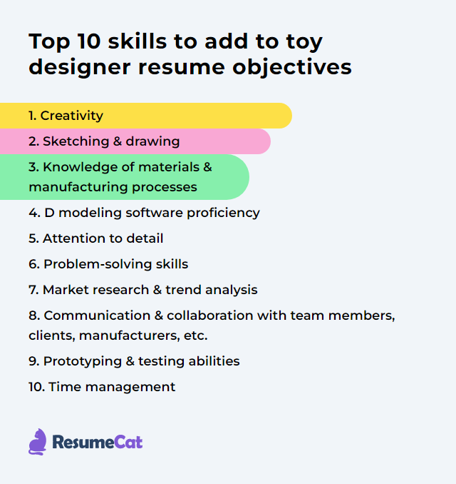 Top 17 Toy Designer Resume Objective Examples ResumeCat